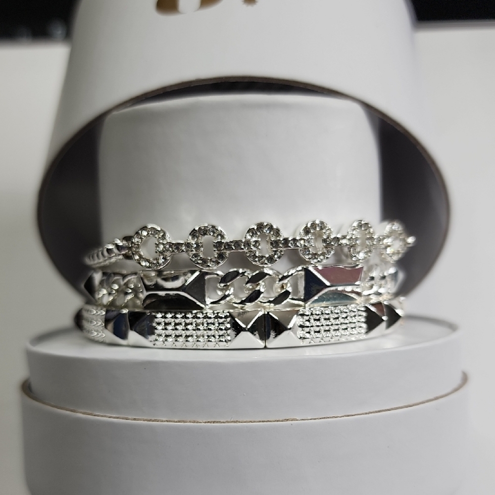 BP Stacks Elegant Silver-Tone Ring Set